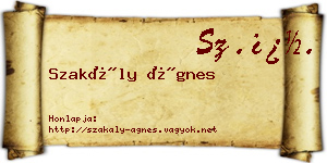Szakály Ágnes névjegykártya